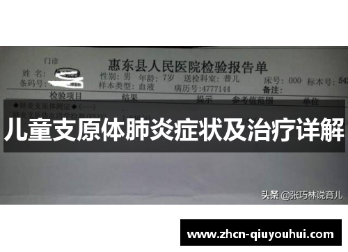 儿童支原体肺炎症状及治疗详解